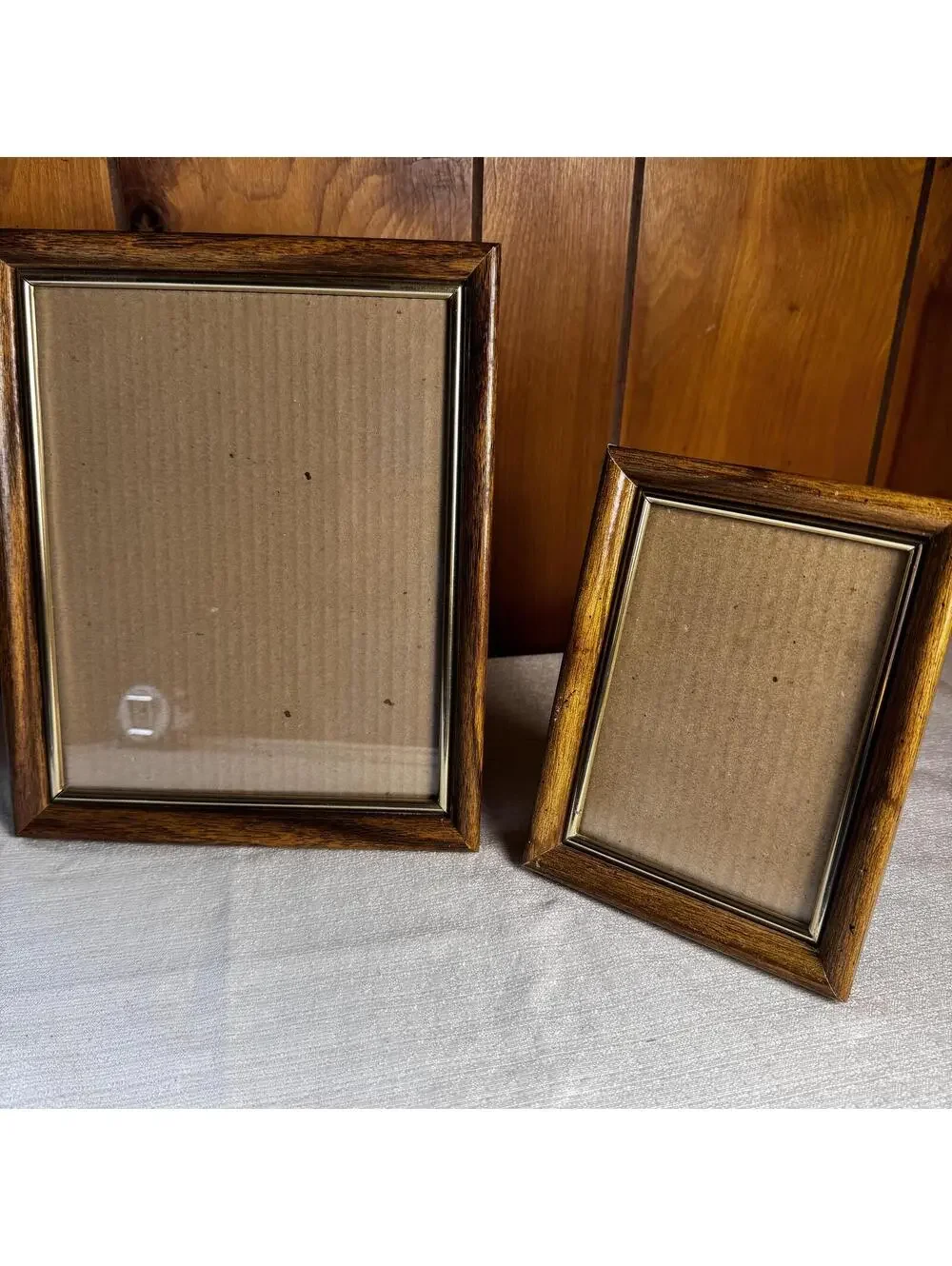 Vintage Intercraft Wood Picture Frames Set 5x7 & 8x10 Matching